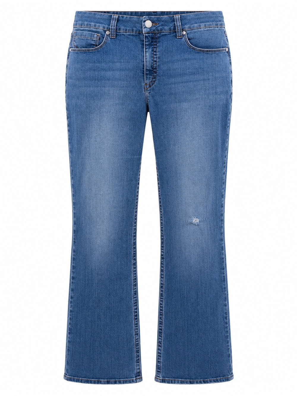Seven7 Womens Plus Size 18 Tummyless Bootcut Jeans Blue Denim Cotton Blend